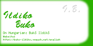 ildiko buko business card