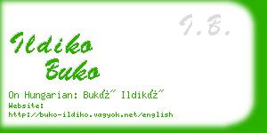 ildiko buko business card